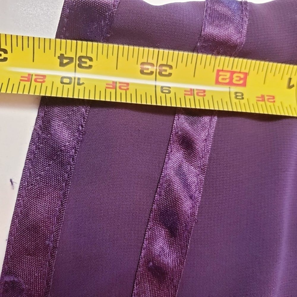 Artizara Dress size Medium Plum purple long sleeve shift pleated contemporary - Picture 5 of 10